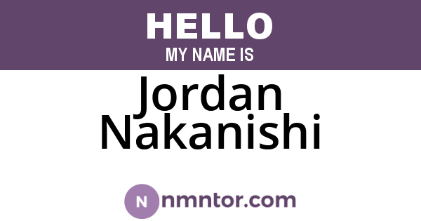 Jordan Nakanishi