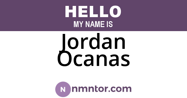 Jordan Ocanas