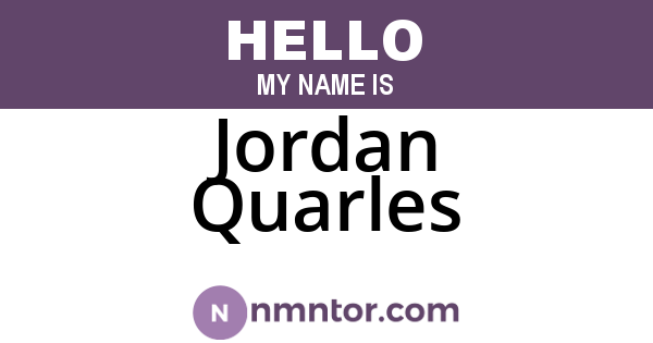 Jordan Quarles