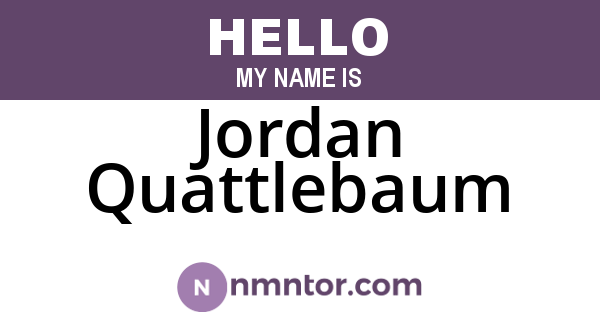 Jordan Quattlebaum