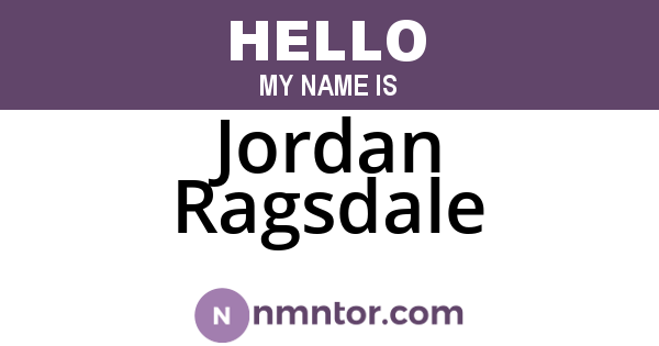 Jordan Ragsdale