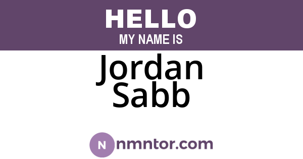 Jordan Sabb