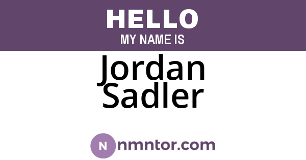 Jordan Sadler