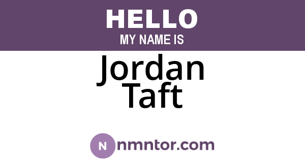 Jordan Taft