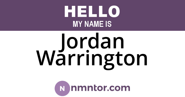 Jordan Warrington