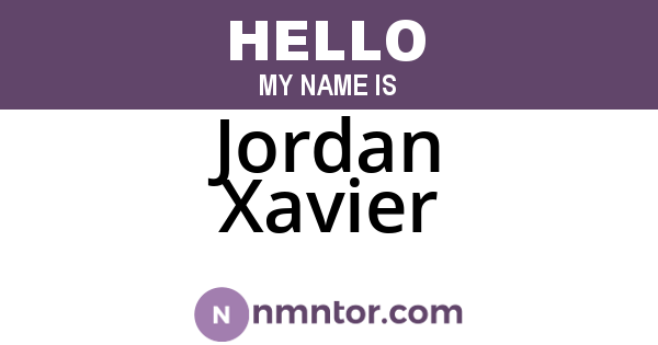 Jordan Xavier