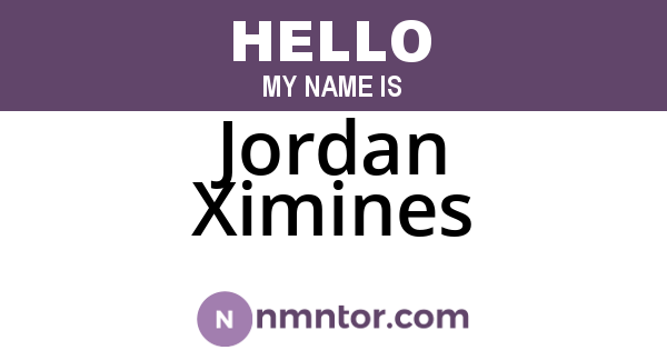 Jordan Ximines