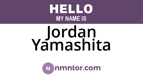 Jordan Yamashita