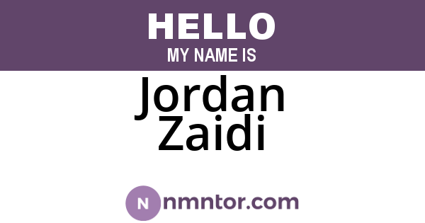 Jordan Zaidi