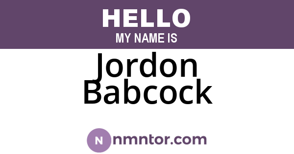 Jordon Babcock