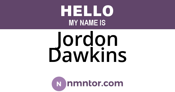 Jordon Dawkins