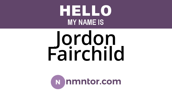Jordon Fairchild