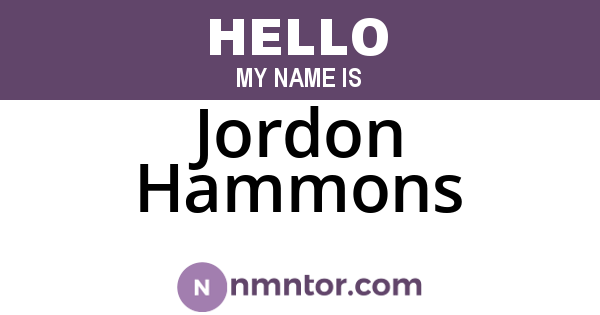 Jordon Hammons