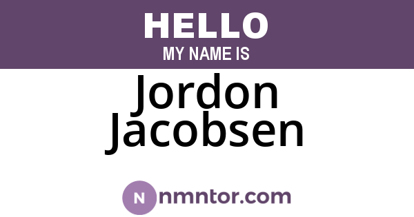 Jordon Jacobsen
