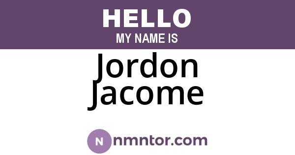 Jordon Jacome