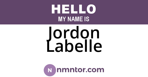 Jordon Labelle