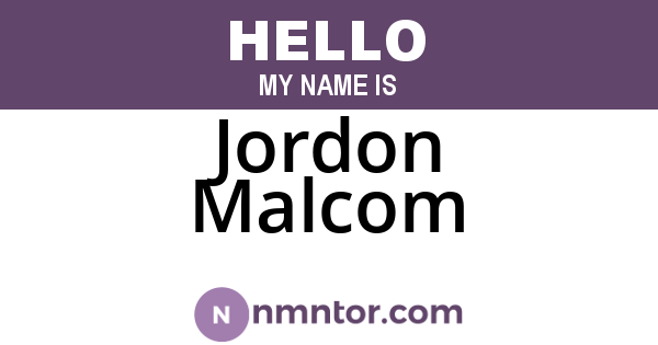 Jordon Malcom