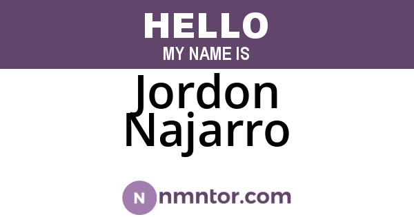 Jordon Najarro