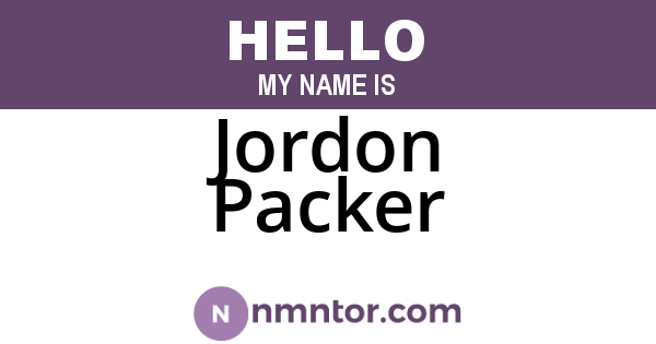 Jordon Packer