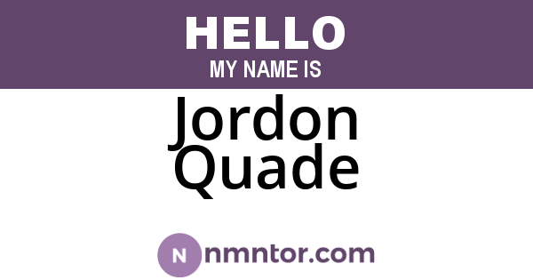 Jordon Quade