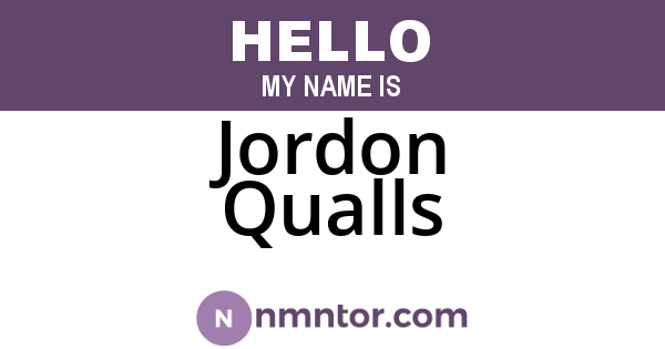 Jordon Qualls