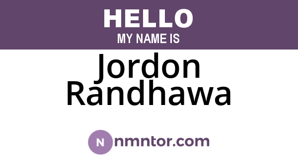 Jordon Randhawa