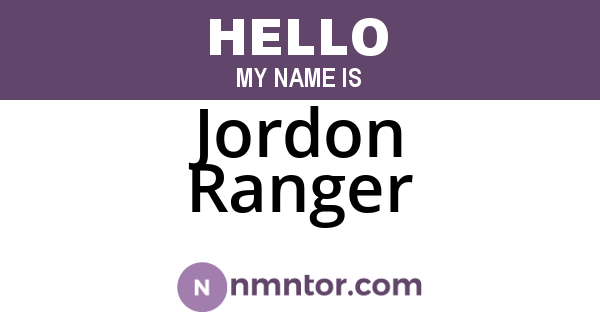 Jordon Ranger