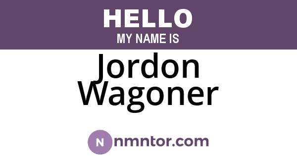 Jordon Wagoner