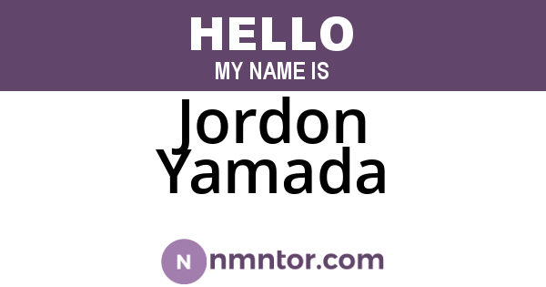 Jordon Yamada