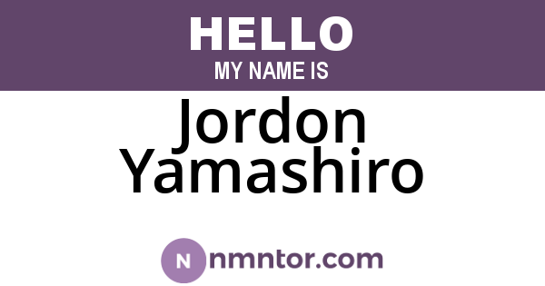 Jordon Yamashiro