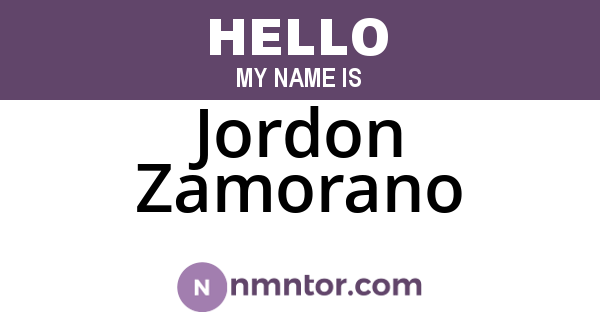 Jordon Zamorano