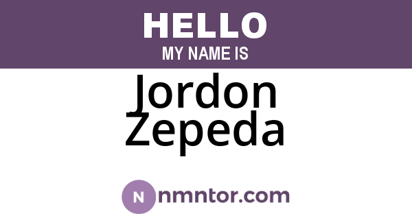 Jordon Zepeda