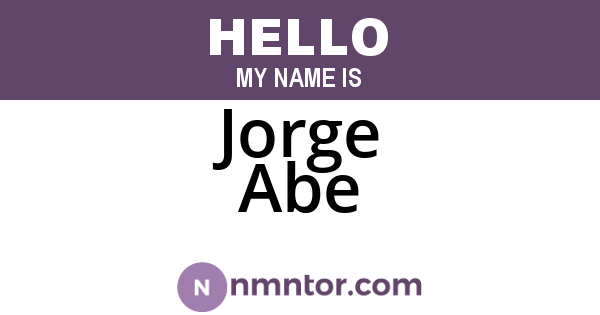 Jorge Abe