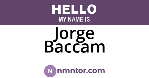 Jorge Baccam