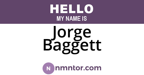 Jorge Baggett