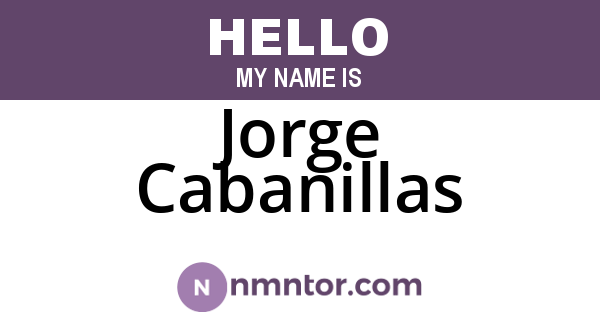 Jorge Cabanillas