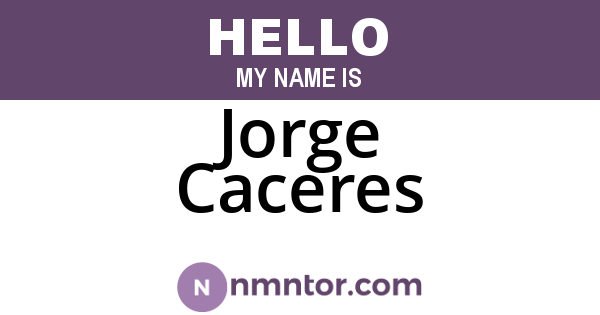 Jorge Caceres