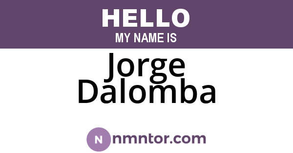 Jorge Dalomba