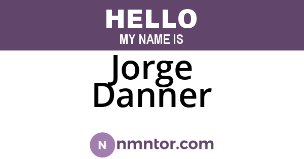 Jorge Danner