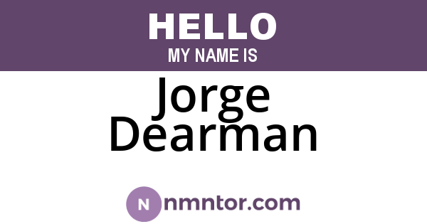 Jorge Dearman