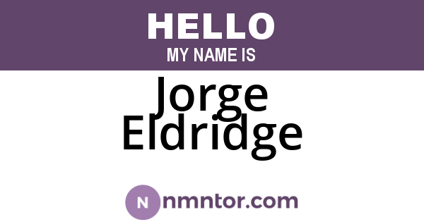 Jorge Eldridge