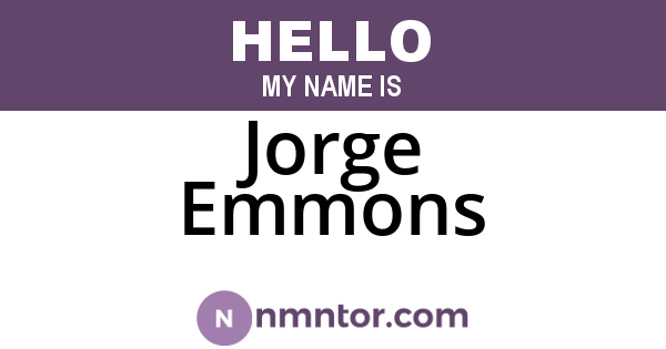 Jorge Emmons