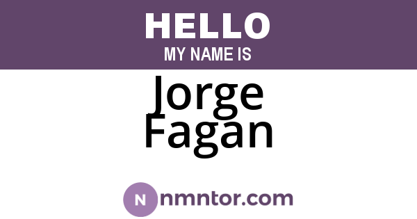 Jorge Fagan