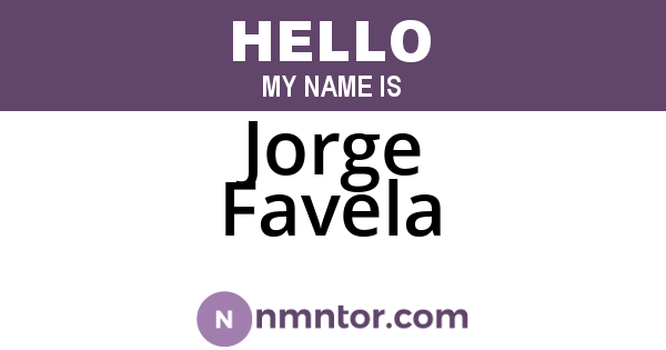 Jorge Favela