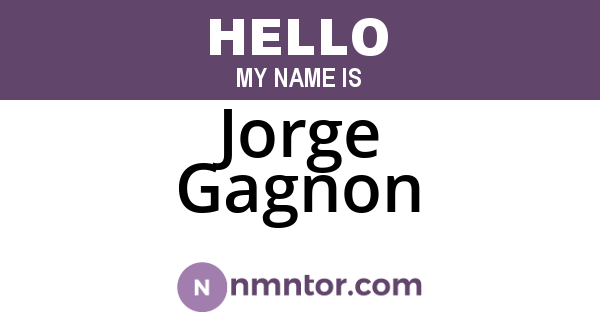 Jorge Gagnon