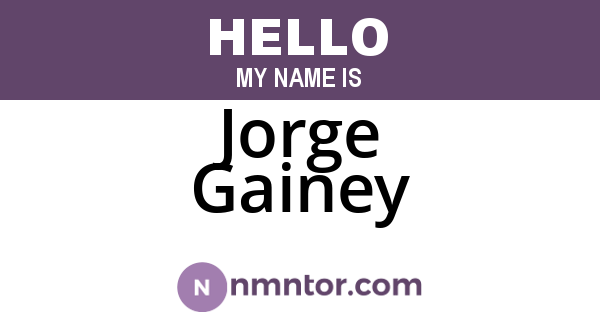 Jorge Gainey