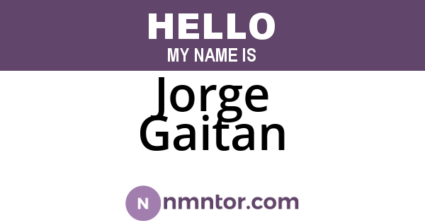Jorge Gaitan