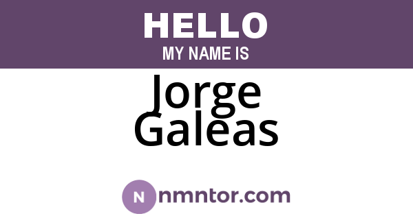 Jorge Galeas
