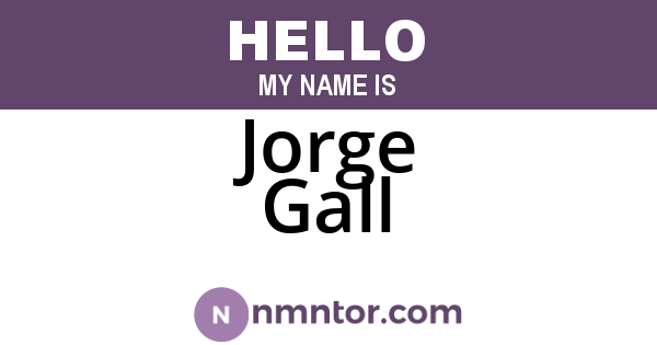 Jorge Gall