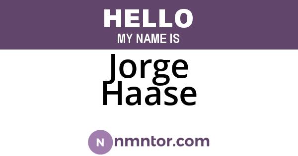 Jorge Haase